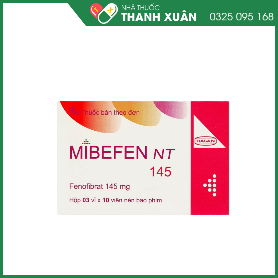 Mibefen NT 145 điều trị tăng triglycerid huyết nặng